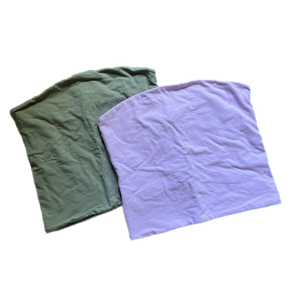 Brandy Melville Green and Purple Tube Tops